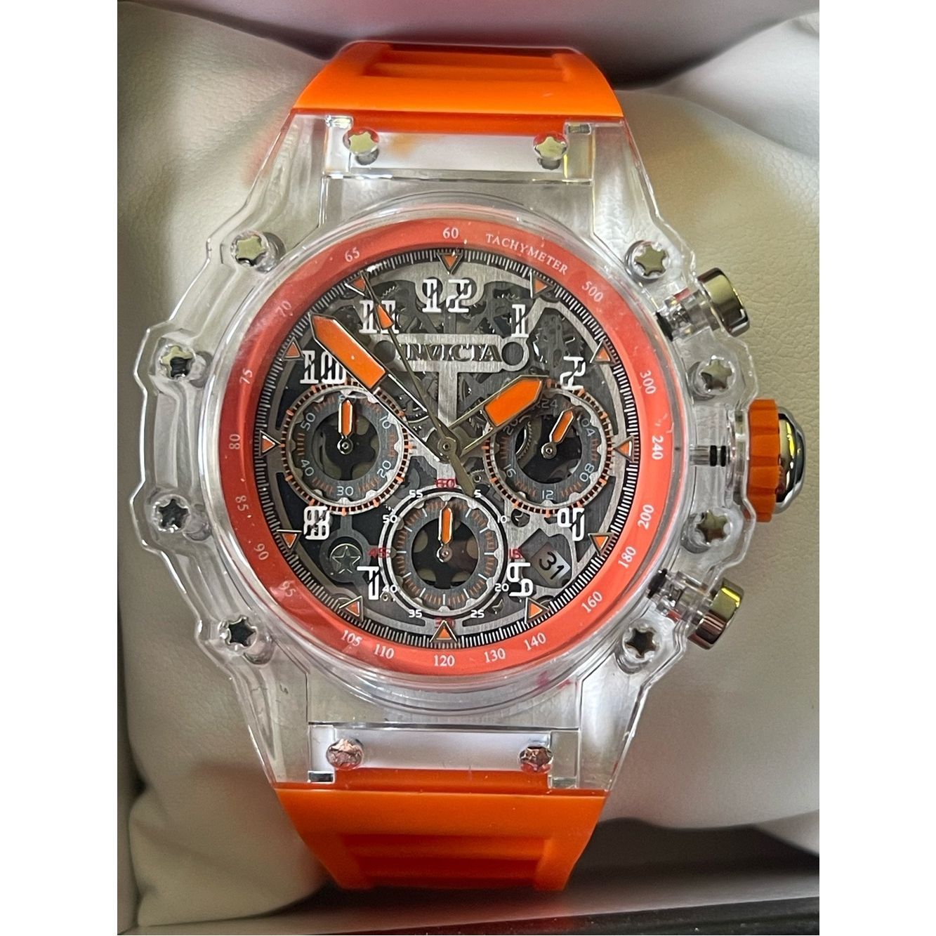 Invicta Racing Vaulthan Men's Watch - 44mm. Orange (69672)